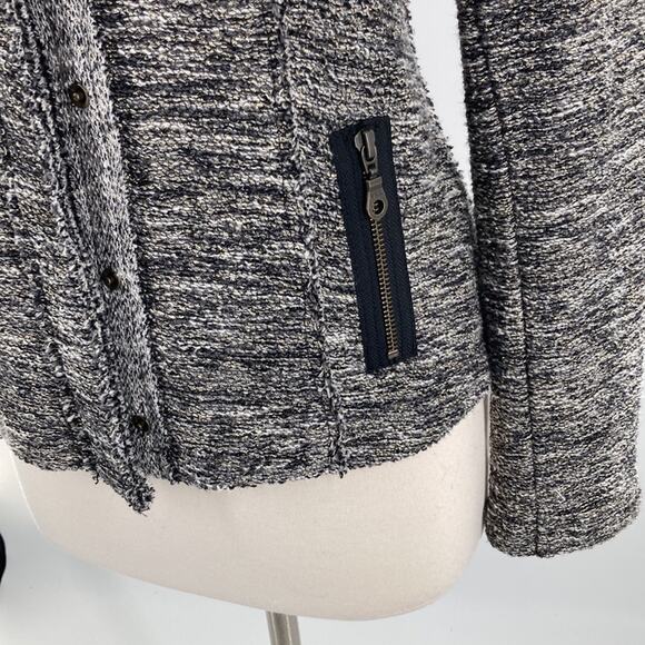 Drew Women's Black Tweed Snap Front Blazer Size M New - Picture 6 of 13